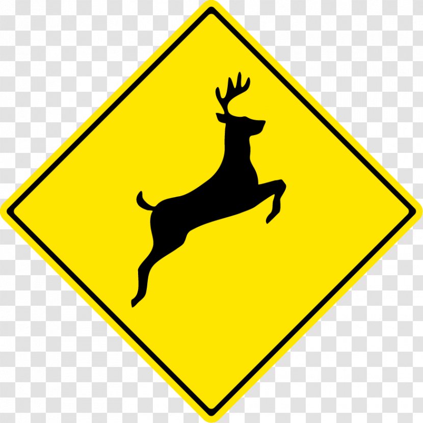 Traffic Sign 9th Annual Rotary's Reindeer 8K Romp Car Driving - Deer - Warning Transparent PNG