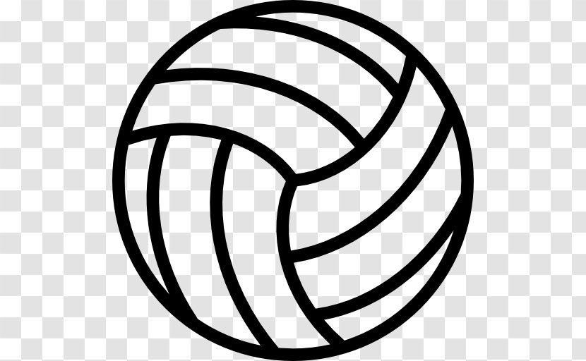 Volleyball Sport - Black And White - Ball Transparent PNG