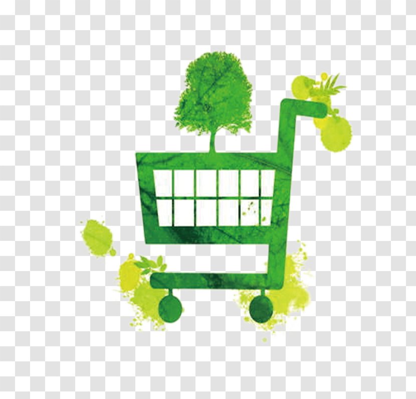 Template Clip Art - Plant - Green Shopping Cart Decoration Pattern Transparent PNG