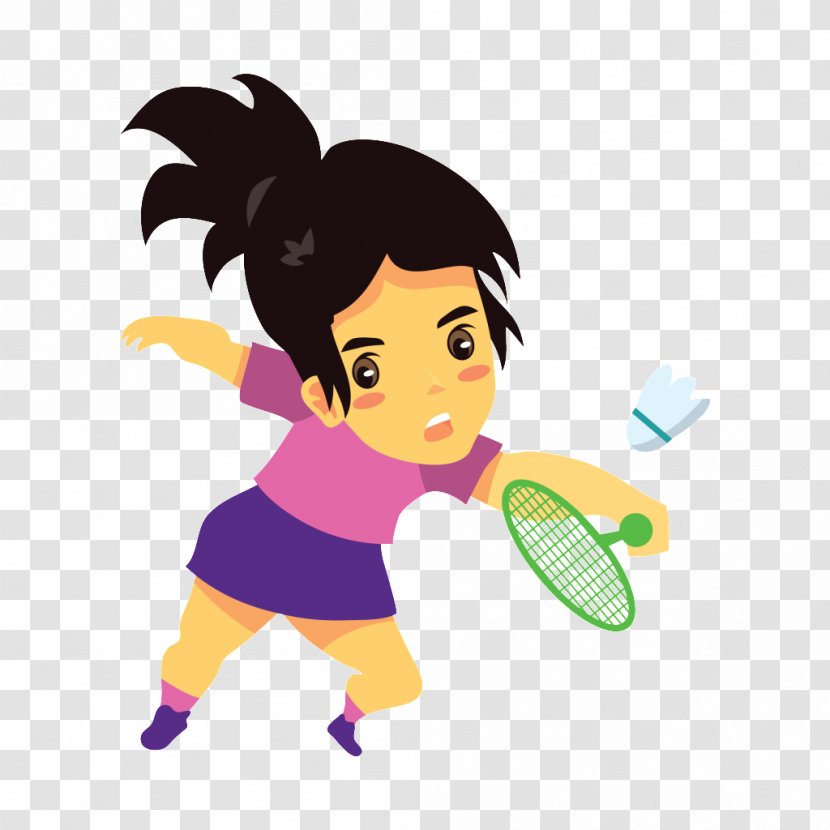 Badminton Player Sport Shuttlecock Clip Art - Watercolor Transparent PNG