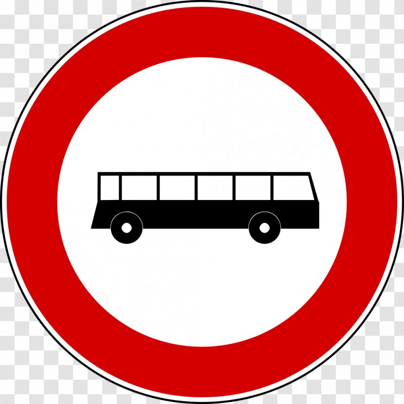 Bus Road Signs In Italy Traffic Sign Stop - Prohibitory Transparent PNG