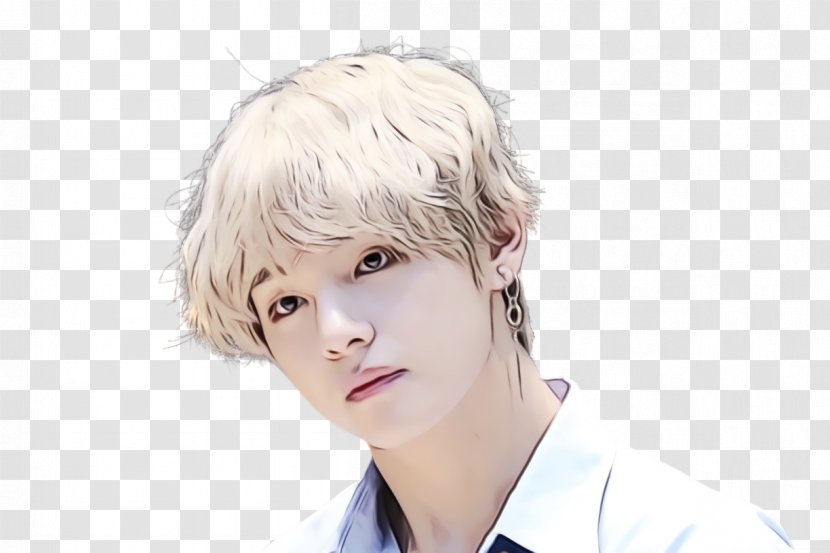 Blond Hair Coloring Bangs Wig - Step Cutting - Costume Transparent PNG