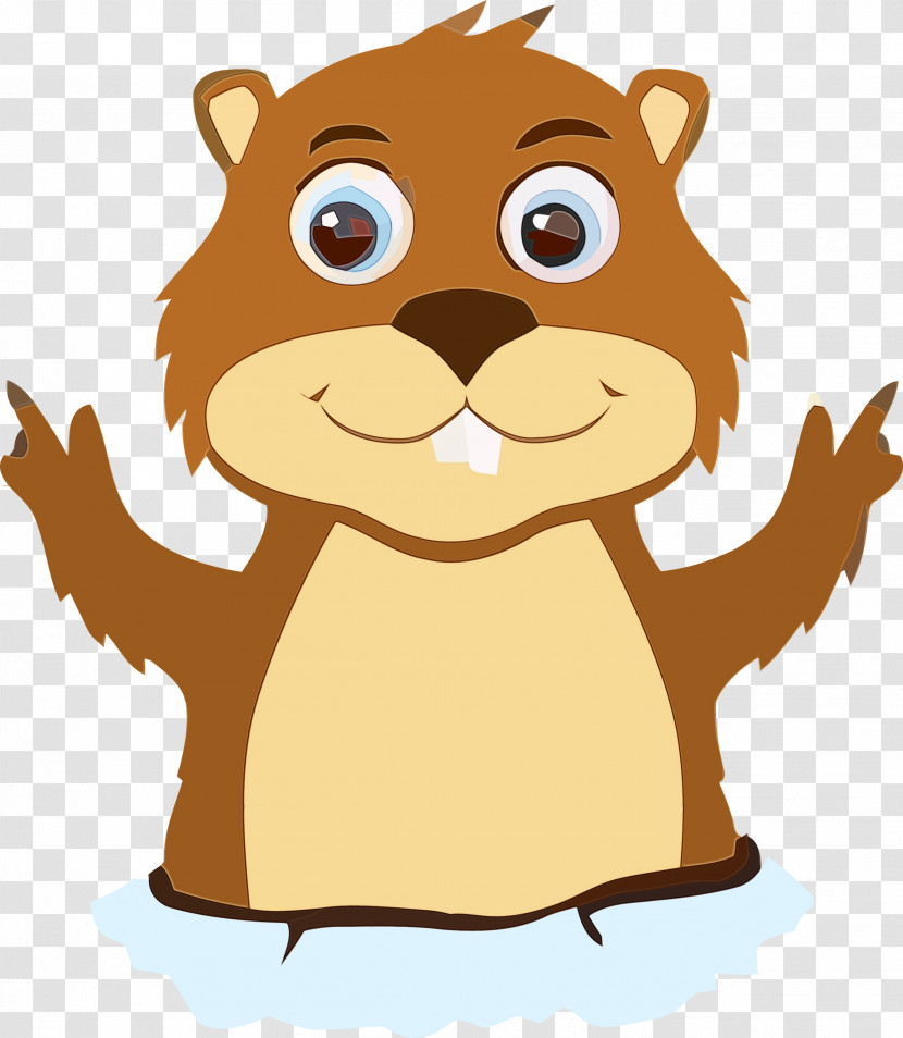 Cartoon Squirrel Waving Hello Smile Pleased Transparent PNG