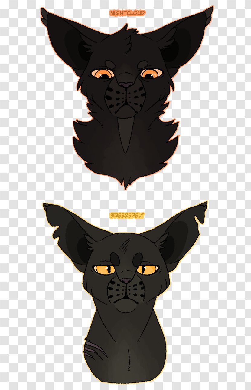 Cat Warriors Whiskers Leafpool Brambleclaw - Black Transparent PNG