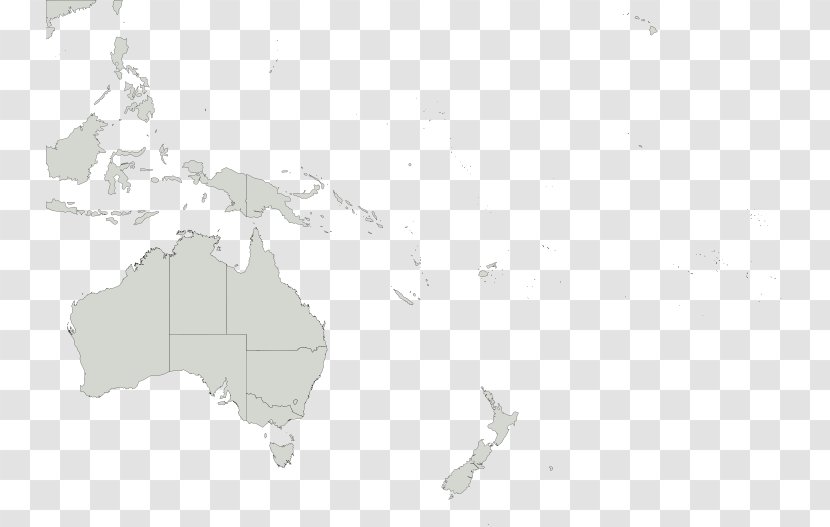 Australia World Map Wikipedia Blank - Black And White - Australian Transparent PNG