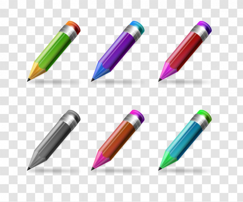 Pencil Cartoon - Colored Transparent PNG