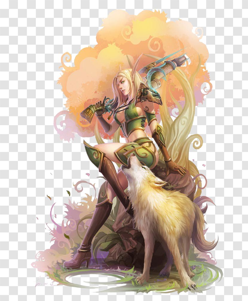 World Of Warcraft Fan Art Blood Elf Kel'Thuzad - Watercolor Transparent PNG