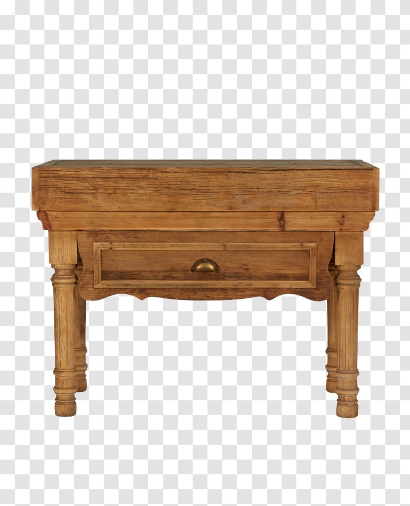 Table Kitchen Reclaimed Lumber Butcher Block Wood - Furniture Transparent PNG
