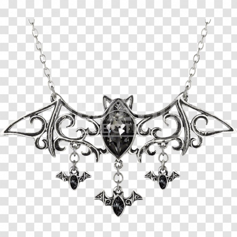Alchemy Gothic Viennese Nights Necklace Charms & Pendants Crystal Bat Pendant Jewellery - Bijou Transparent PNG