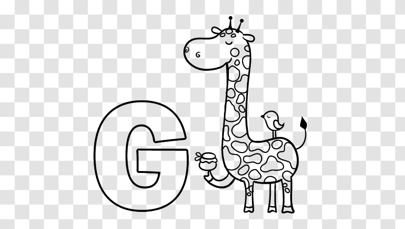 J Drawing Alphabet Coloring Book Letter - Giraffe - A Transparent PNG