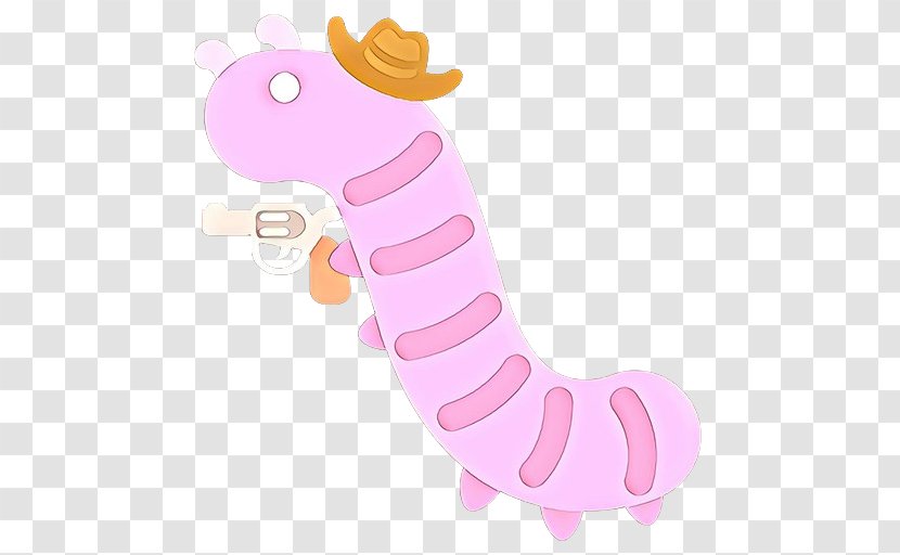 Pink Caterpillar Cartoon Animal Figure Clip Art - Tail Transparent PNG