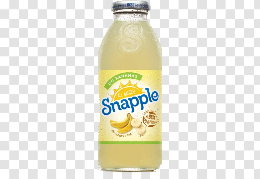 Fizzy Drinks Snapple Kiwi / Strawberry Juice Go Bananas Drink - Plastic Bottle - 16 Fl Oz BottleJuice Transparent PNG