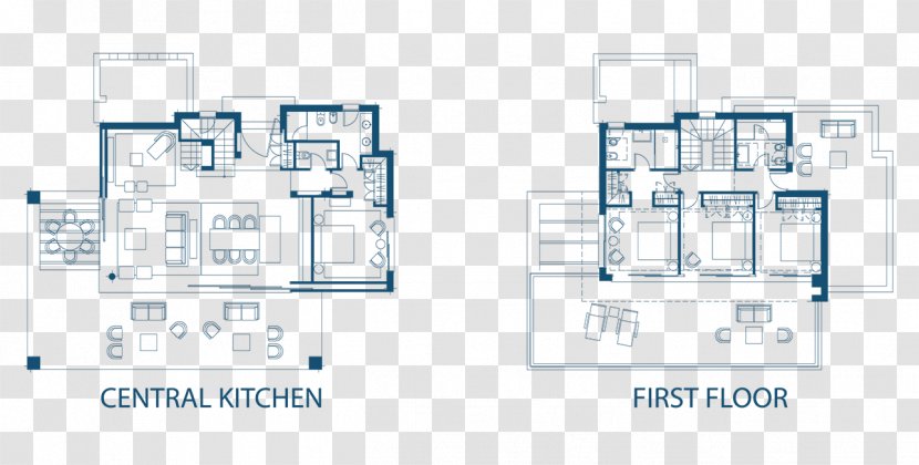 Floor Plan House Kitchen Bathroom Bedroom - Furniture Transparent PNG