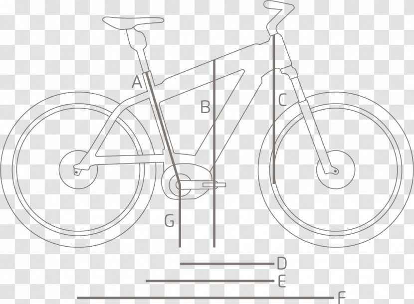 Bicycle Wheels Frames Electric Drivetrain Part - Line Art Transparent PNG