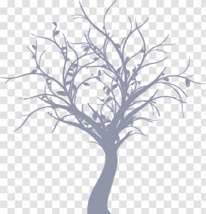 Clip Art Tree Branch Silhouette Shrub - Plant Stem Transparent PNG