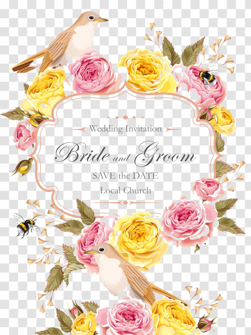 Wedding Invitation Marriage Greeting Card Save The Date - Rose - Pattern Cards Transparent PNG