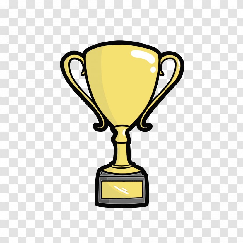 Trophy - Paint - Yellow Award Transparent PNG