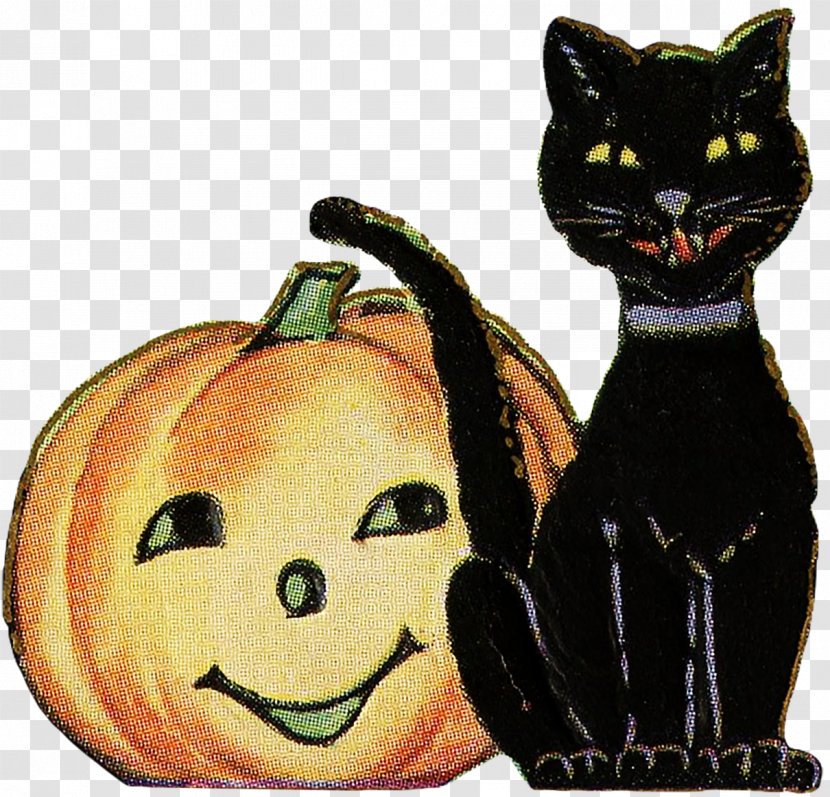 Black Cat Whiskers Domestic Short-haired Halloween Transparent PNG