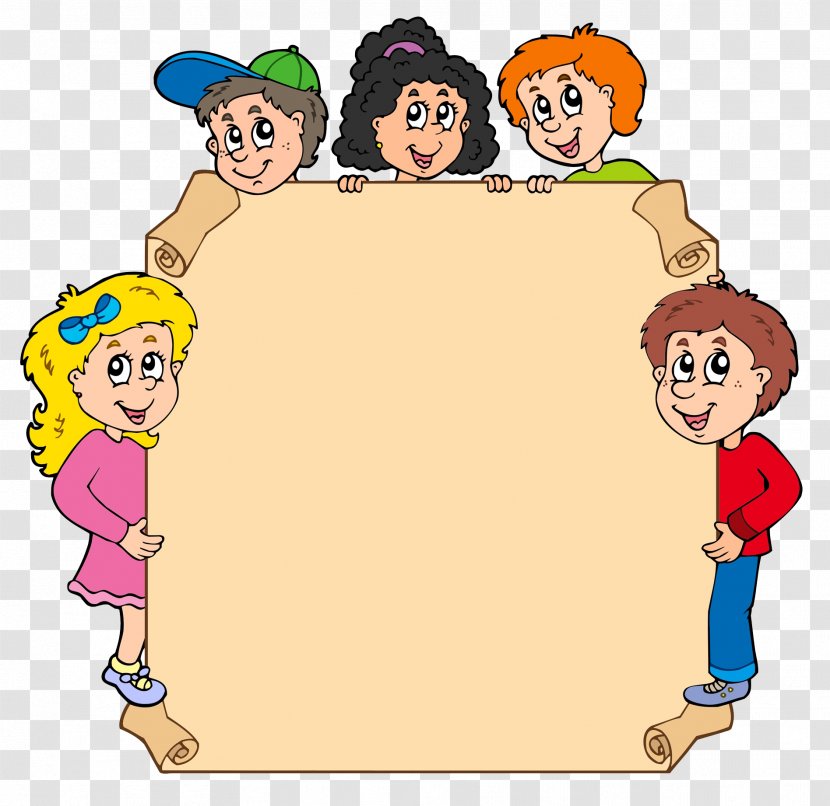 Cartoon Royalty-free Illustration - Male - The Child Took Blank Frame Transparent PNG