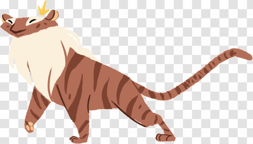 Cat Tiger Cartoon Character - Tail Transparent PNG