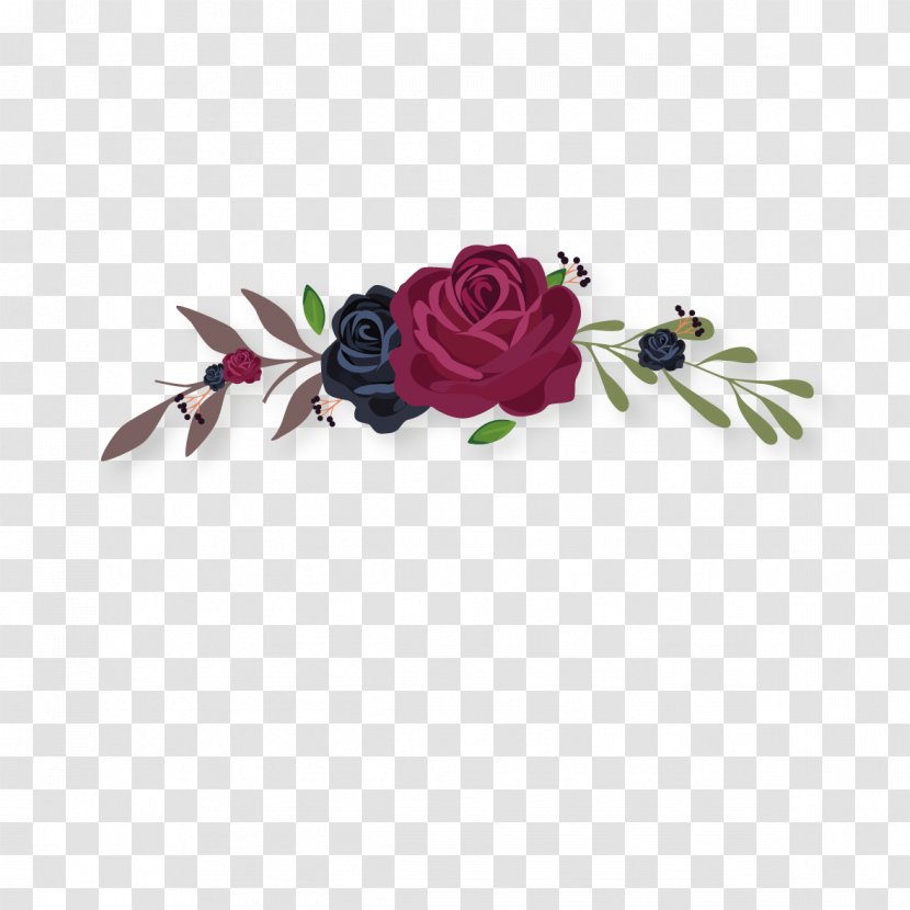 Flower Bouquet Euclidean Vector Wreath - Rose Order Transparent PNG