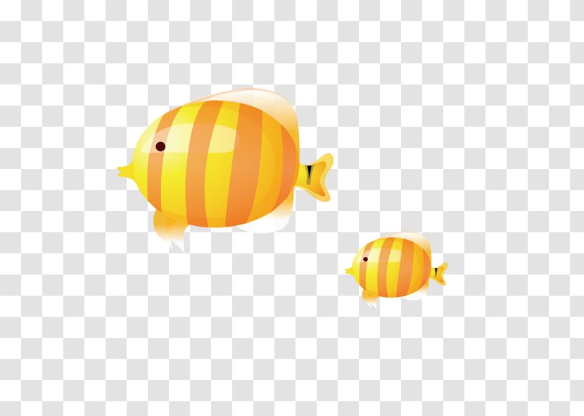 Cartoon Fish Illustration - Yellow Transparent PNG