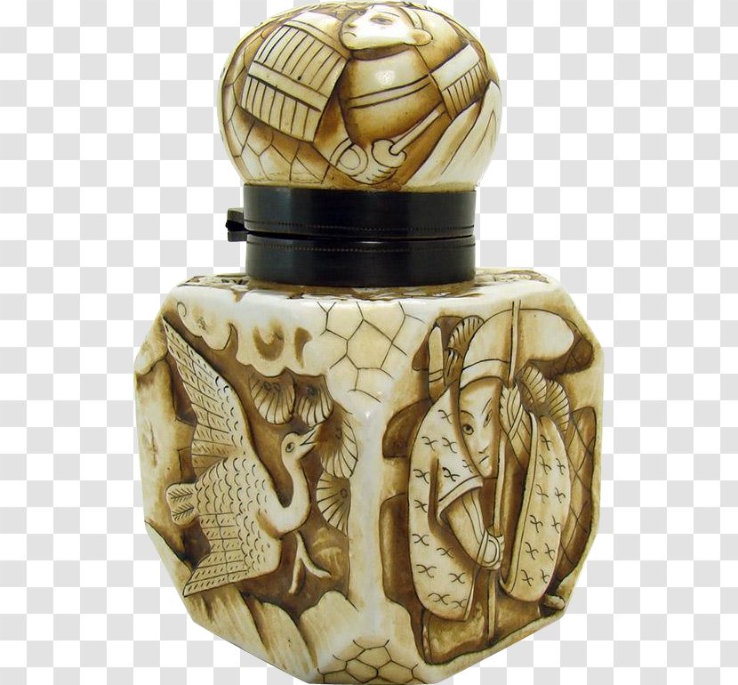 Inkwell Ceramic Porcelain Glass Art Deco - Artifact Transparent PNG