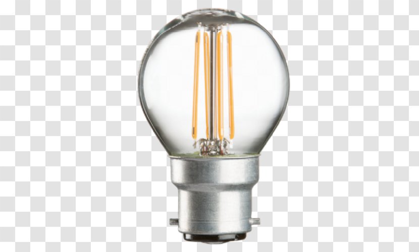 LED Lamp Filament Bayonet Mount Incandescent Light Bulb - Electric Transparent PNG