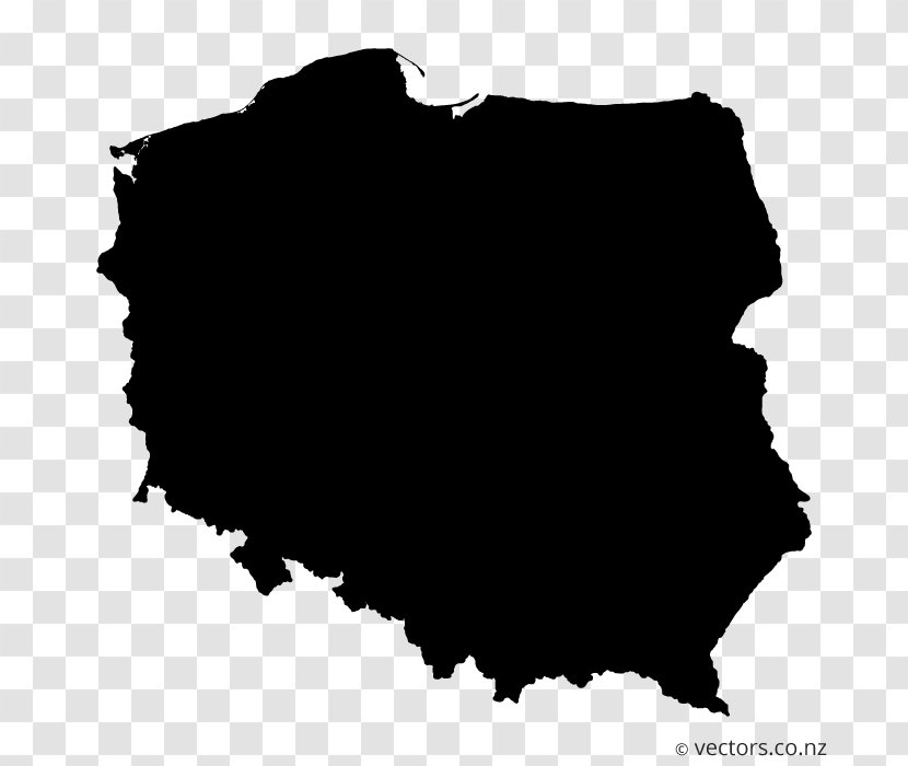 Poland Royalty-free Vector Map - Black And White Transparent PNG