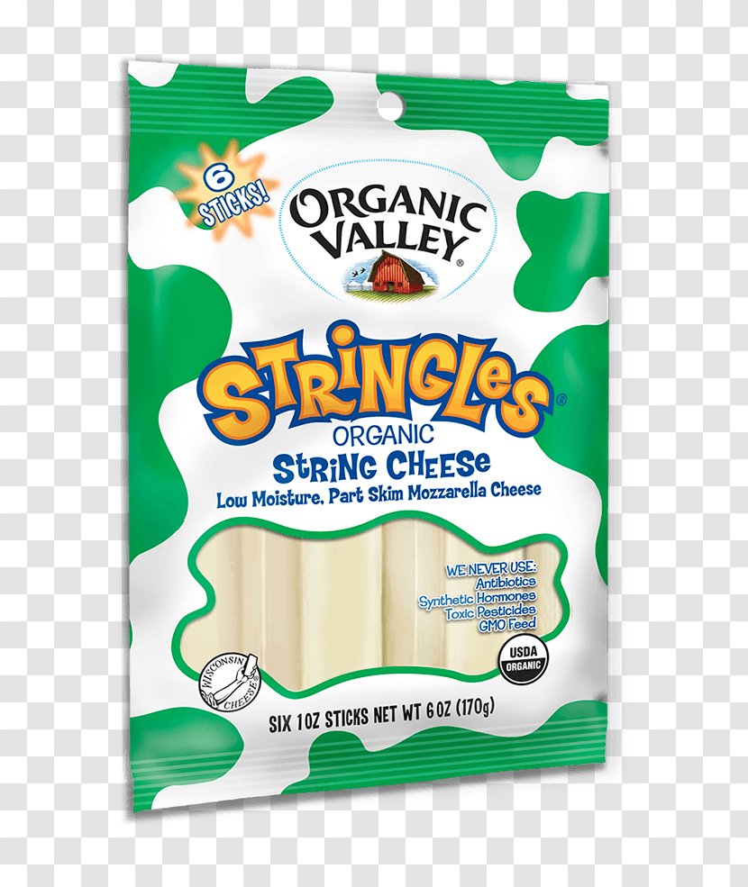 Organic Food String Cheese Milk Cheddar - Valley Transparent PNG