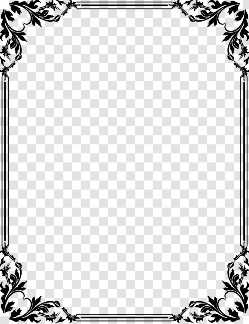 Graphic Design Art Clip - Flower - Certificate Border Transparent PNG