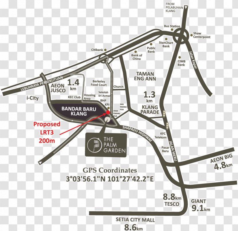 Acmar Hotel International Palm Garden Apartment Location Map - Diagram Transparent PNG