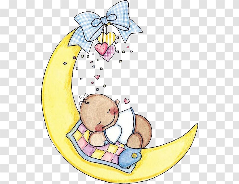 Infant Sleep Child Clip Art - Moon - Children Painted On The Transparent PNG