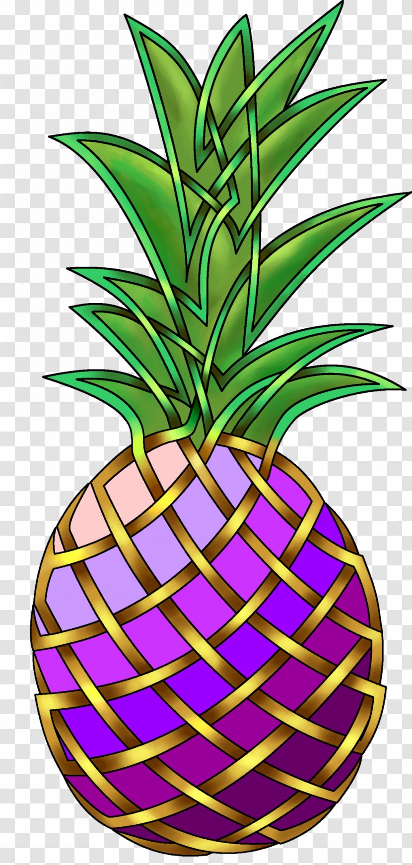 Pineapple Purple Fruit Watermelon Clip Art - Plant Stem Transparent PNG