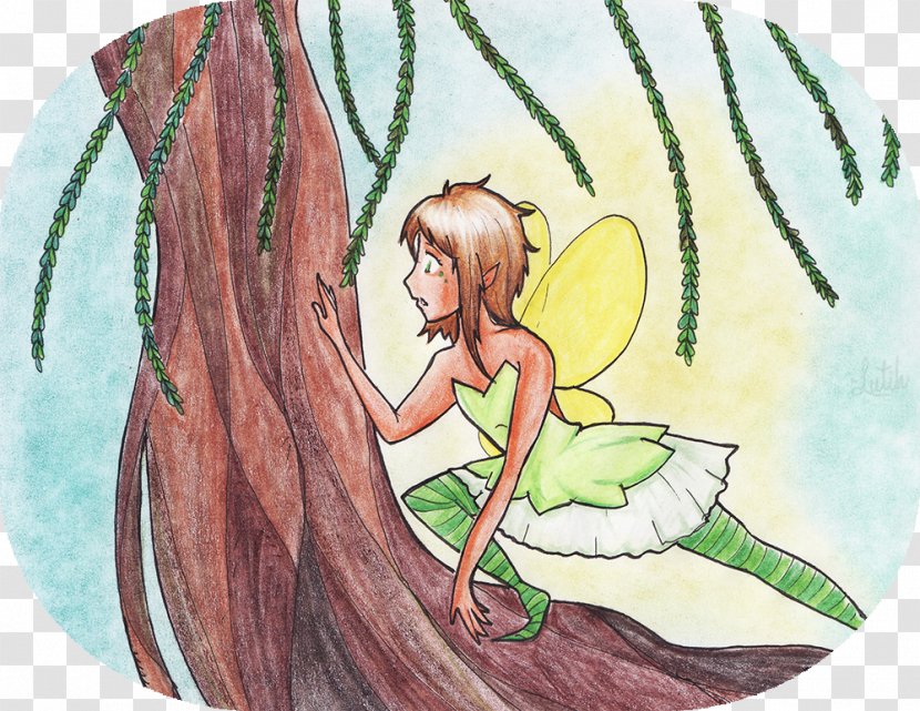 Fairy Illustration Tree Animated Cartoon - Fictional Character Transparent PNG