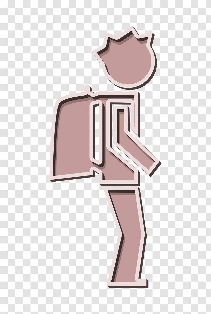 People Icon Student Icon Student With Backpack From Side View Icon Transparent PNG