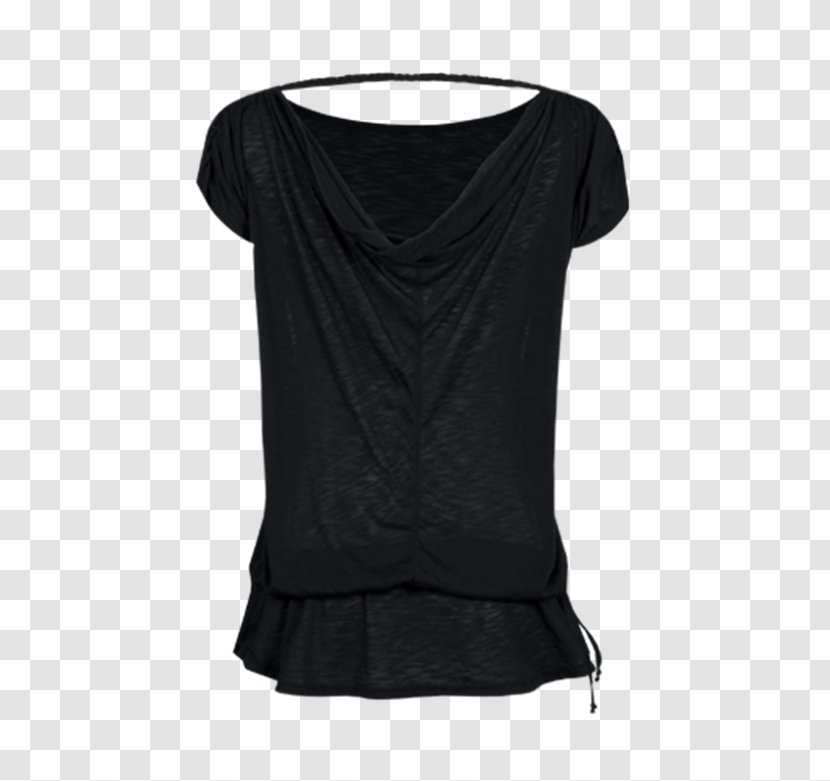 Sleeve T-shirt Shoulder Blouse Black M Transparent PNG