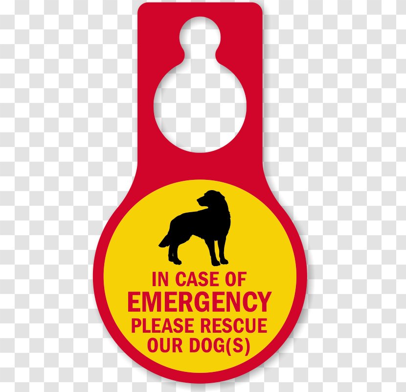 Door Hanger Plastic Bag Sign Sticker - Brand - In Case Of Emergency Transparent PNG
