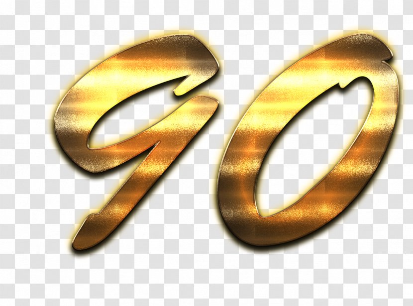Gold Image Clip Art Ring - Wedding - Golden Arabic Numerals Transparent PNG