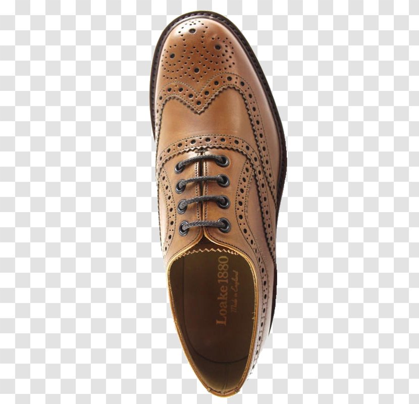 Leather Shoe - Tan - Brogue Transparent PNG