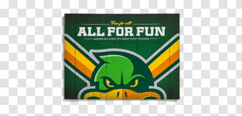 Madison Mallards Logo Brand Font - Yellow - Big Top Transparent PNG