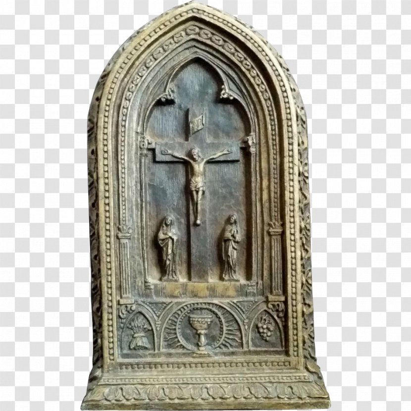 Memento Mori Ossuary Gothic Architecture Death Statue - Bronze - Stone Arch Transparent PNG