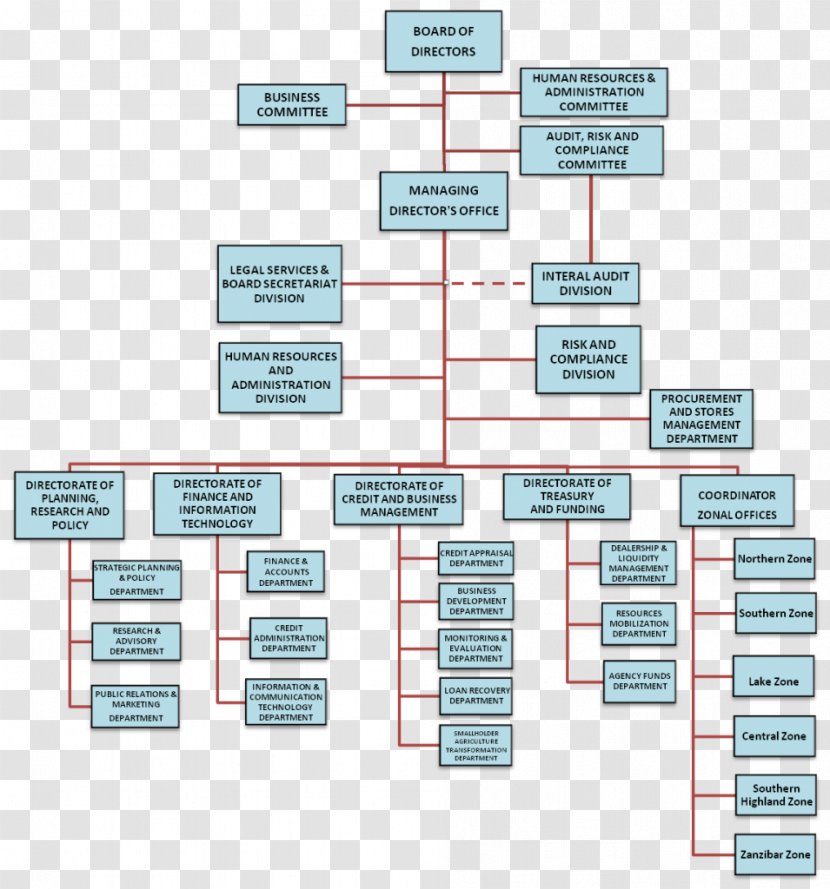 Organizational Structure Diagram Chart Tanzania - Organization Transparent PNG