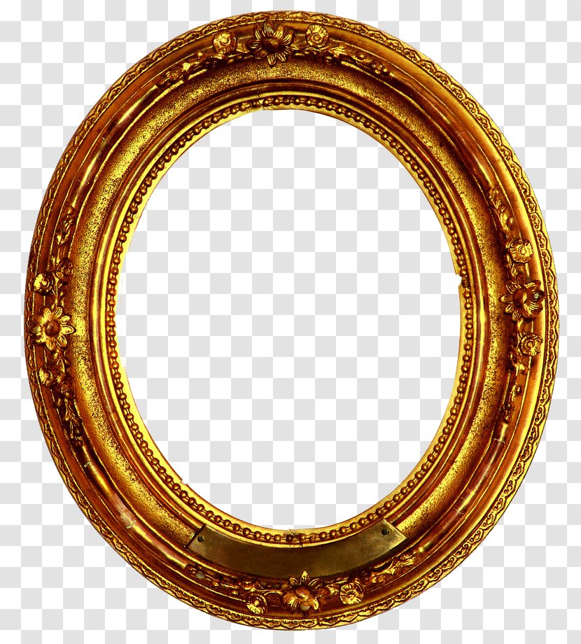 Photography Picture Frames - Gold - Round Frame Transparent PNG