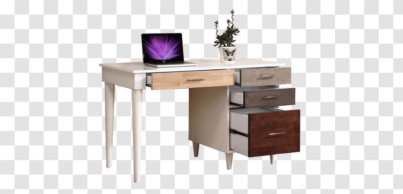 Writing Desk Table Drawer Furniture - Silhouette - A Round With Four Legs Transparent PNG