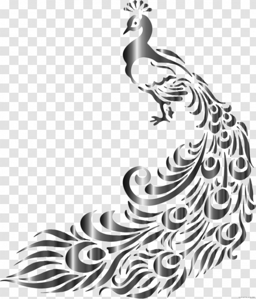 Peafowl Bird Stencil Clip Art - Phoenix Transparent PNG