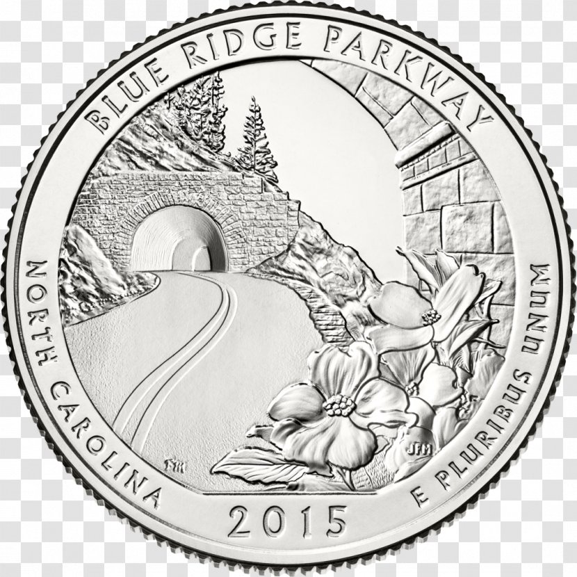 Blue Ridge Parkway Quarter Denver Mint United States Coin Transparent PNG