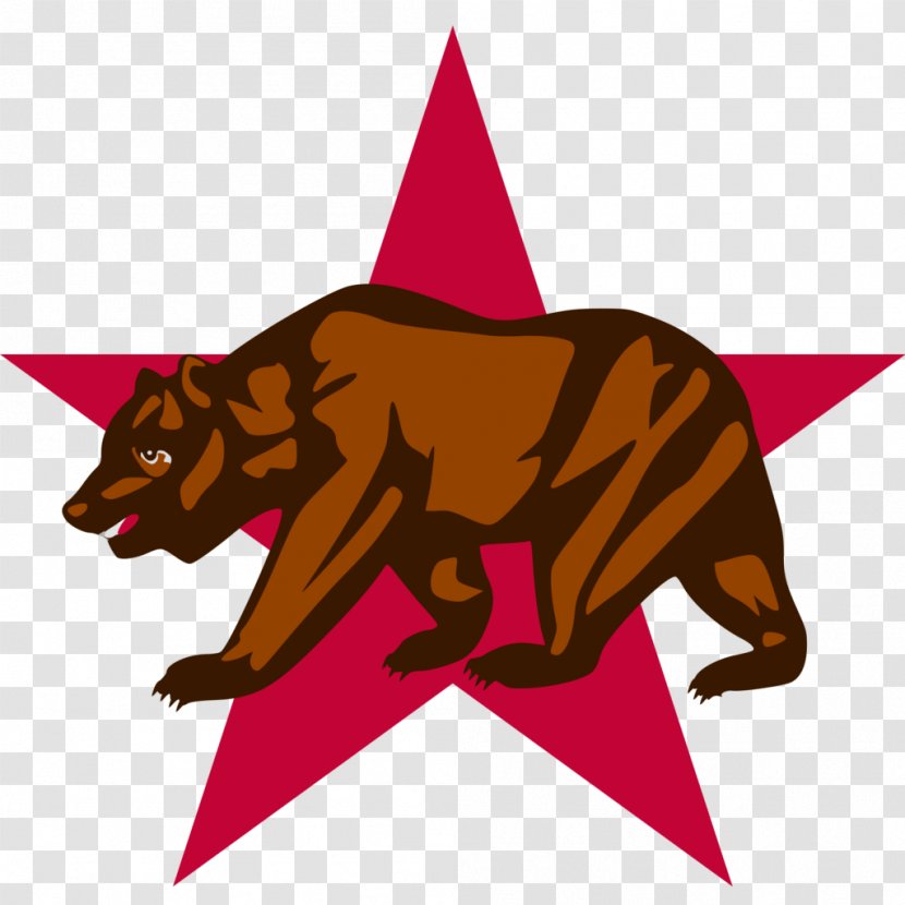 California Republic CLETS Users Group Flag Of Grizzly Bear Sacramento - Carnivoran Transparent PNG