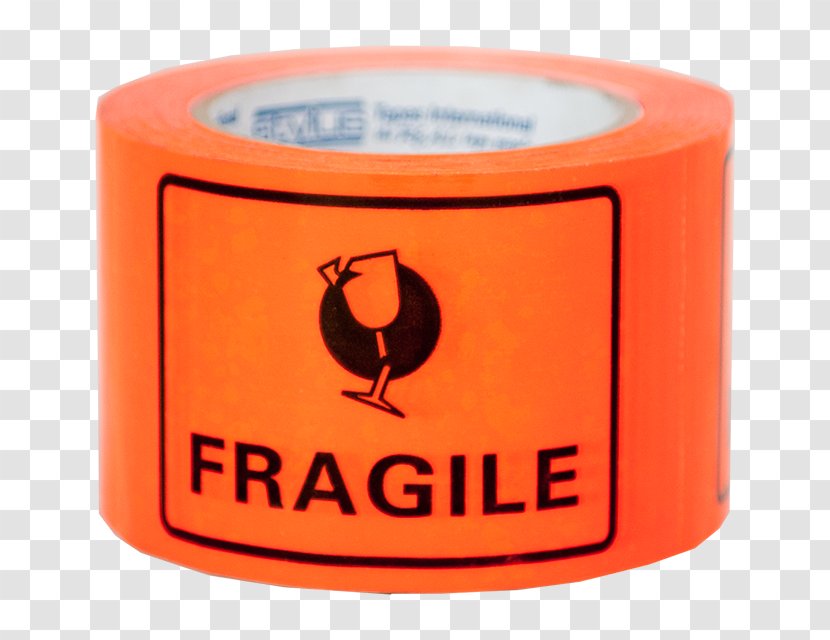 Adhesive Label Tape Paper Box - Kraft - Fragile Transparent PNG