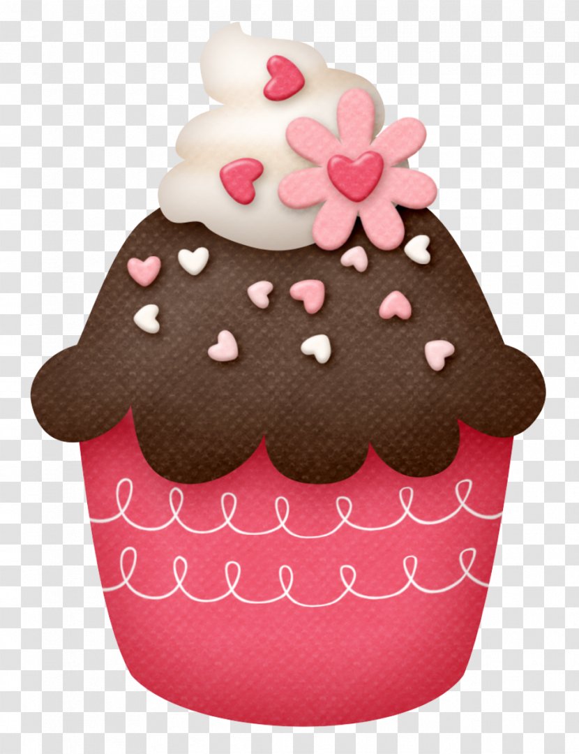 Cupcake Pink Food Cake Dessert - Icing Buttercream Transparent PNG